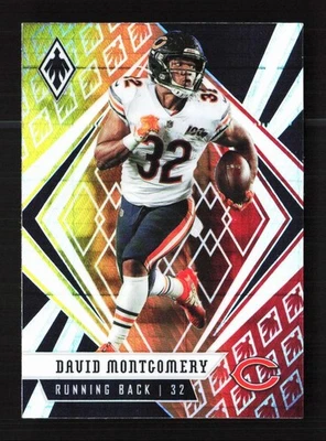 2020 Panini Phoenix Fire Burst Refractor David Montgomery Chicago Bears #30 - Image 1 of 2