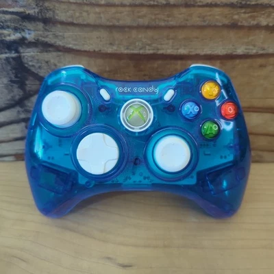 Xbox 360 Rock Candy Controller Translucent Blue USB Cord Is Not Included - Image 1 of 4