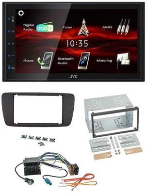 JVC USB Bluetooth MP3 DAB 2DIN Autoradio für Seat Ibiza ab 08 azabacheschwarz - Bild 1 von 4
