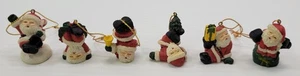 VV) Conjunto Vintage Mini Navidad Papá Noel Divertido Pose Adornos - Imagen 1 de 8