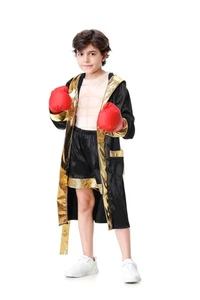 Kids Boxing Costume with Hooded Boxer Robe, Halloween Costume Boxing Robe, Bo... - Bild 1 von 6