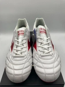 Mizuno Soccer Spike Cleats Morelia II JAPAN AG P1GA250360 White Red width;2E - Picture 1 of 16