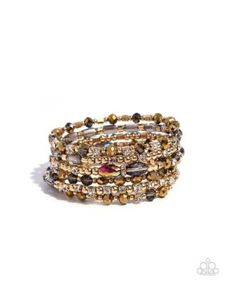 New Paparazzi Jewelry-Timeless Tango Bracelet-Gold - Image 1 of 4