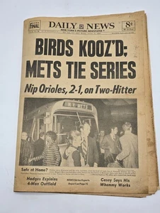 New York Daily News Mets World Series Game 2-October 13 1969-COMPLETE NEWSPAPER - Picture 1 of 6