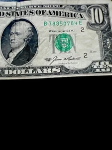 1985 TEN DOLLAR RARE SMALL FACE NEW YORK NOTE - Picture 1 of 3