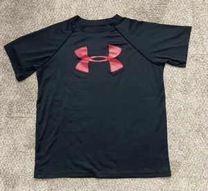 Under Armour Loose Heatgear - Short Sleeve Tee - Blackish Gray - Youth Size LG - Picture 1 of 5