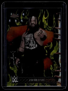 2025 Topps Chrome WWE x Cactus Jack #48 Jacob Fatu Black & Yellow Refractor - Picture 1 of 2