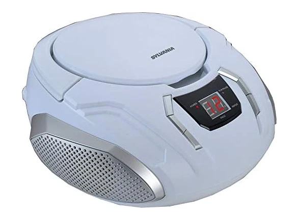 SYLVANIA Proscan Elite Portable CD Boombox With AM/FM Radio White NEW