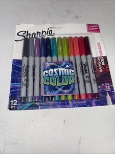 🌟Sharpie Permanent Markers Ultra Fine Point Cosmic Color Limited Edition 12 Cou - Picture 1 of 2