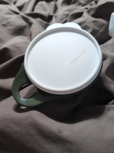 Tupperware Mini Thats A Ciotola di Miscelazione Contenitore Verde Scuro Coperchio Bianco 6809A 6810A - Foto 1 di 4