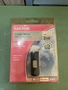 SanDisk Cruzer Micro USB 2.0 Flash Drive 2 GB Neu im Paket einziehbar Neu in Verpackung - Bild 1 von 3