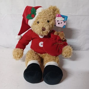 Sammy Santa Bear Avon Collection Russ F661851 Etikett sitzend - Bild 1 von 8