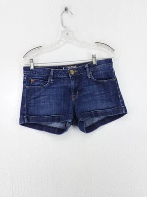 Hudson Denim Shorts Women 29 Blue Flap Pockets Cuff Hem #2325 - Image 1 of 4