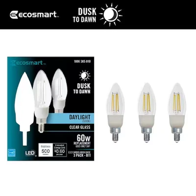 EcoSmart (3-Pack) LED Vintage Edison Light Bulb Daylight 1006 305 810 - Image 1 of 3