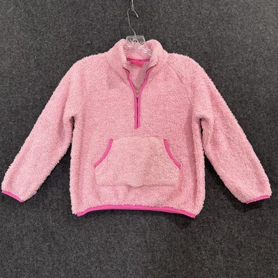 Chaqueta Sherpa Lilly Pulitzer Niñas Grande 10/12 Rosa Cuarto Cremallera Bolsillo Canguro Foto 1 de 4