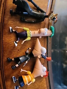 Disney Jakks Pacific Phineas & Ferb Dr Doofenshmirtz Vinyl Figure Set of 5 - Picture 1 of 8