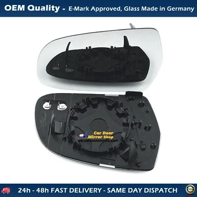 Fits Audi A4 2009-2015 UK Passenger Left Side Mirror Glass With Heated Plate — 第 1/4 张图片