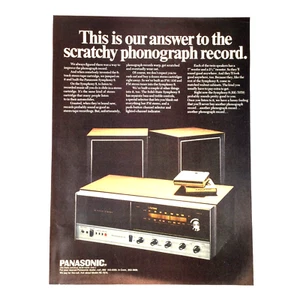 Panasonic Stereo 1969 PRINT AD Symphony 8 Answer to Scratchy Phonograph Record - Picture 1 of 1