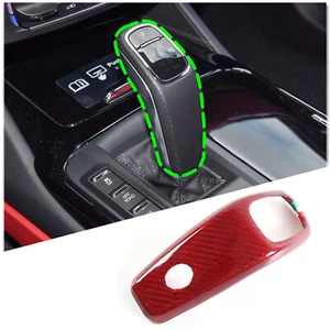 Red Dry Carbon Front Gear Shift Head Cover For Maserati Ghibli Levante 2019-2023 - Picture 1 of 8