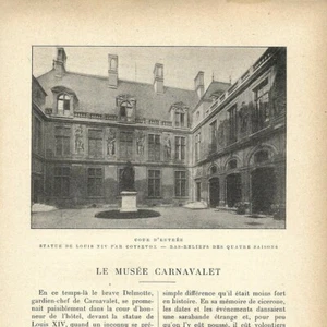 Paris - Le musée Carnavalet - - Article Coupure de presse 1901 - Picture 1 of 5
