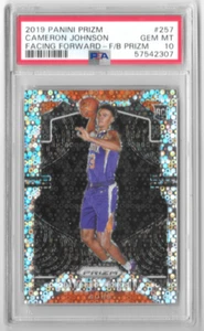 2019-20 Panini Prizm Variation Fast Break Prizm RC #257 Cameron Johnson PSA 10 - Picture 1 of 3
