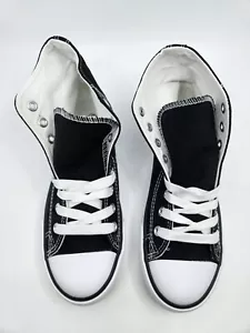 Erwachsene Damen High Top Markenlos Turnschuhe Canvas Tennisschuhe Sport Freizeit Gr. 6 - Bild 1 von 17