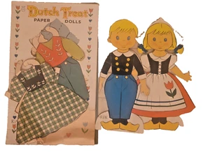 Vintage Dutch Treat 60er Jahre Papierpuppe Ausschnitte & Outfits - Bild 1 von 15