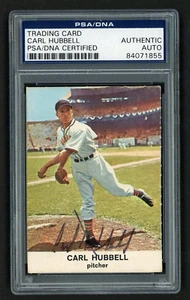 CARL HUBBELL AUTOGRAPHED 1961 Golden Press #6 PSA Encapsulated Authentic - Picture 1 of 2