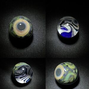 1.13” “Terra” Eye Glass Art Eyeball Marble Hand Made USA