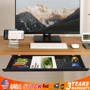 Ausziehbare Tastaturablage unter Schreibtisch ausziehbare Tastaturschublade Regal Platzsparer - Bild 1 von 24
