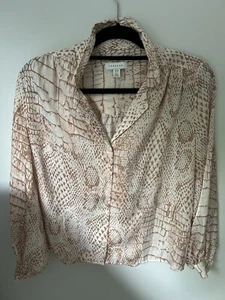 Topshop rosa Shirt mit Animalprint - Bild 1 von 6