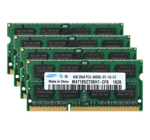4X 4GB Samsung 2RX8 DDR3 1066MHz PC3-8500S 204PIN SODIMM Laptop CPU Memory RAM!~ - Picture 1 of 10