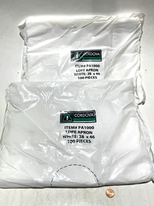 28" x 46" (LDPE) Disposable Aprons White, 200 Count - Picture 1 of 1
