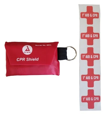 CPR Shield and Hard Hat Sticker Kit, 5 Pack - Image 1 of 2