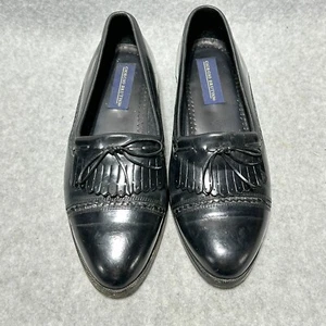Giorgio Brutini Men’s Size 10D US Black Leather Tassel Loafers Dress Shoes - Picture 1 of 8