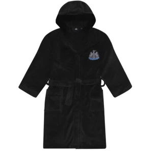 Newcastle United FC Official Soccer Gift Boys Hooded Fleece Dressing Gown Robe - Picture 1 of 9