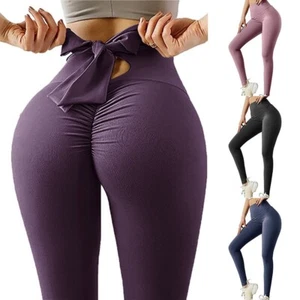 Workout Gym Leggings for Women High Waist Butt Lift Yoga Pants Size S XL - Picture 1 of 17