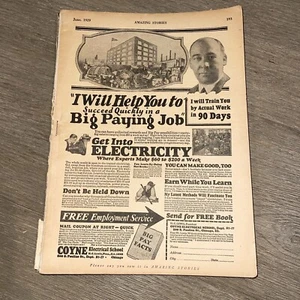 Amazing Stories for June 1929 Vintage Pulp Magazine No Cover - Picture 1 of 6