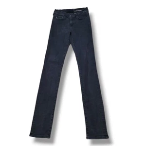 Shaping &Denim By H&M Jeans Size 28 W24"xL32.5" Skinny Jeans Stretch Black Denim - Picture 1 of 6