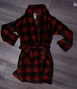 Climate Smart Youth Boys Bath Robe-Red/Black Plaid Size Large (12-14) - Picture 1 of 3