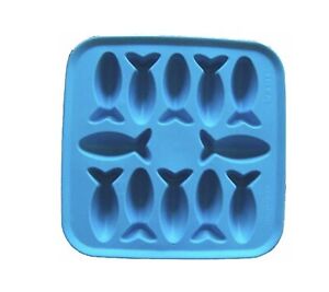 Ice Tray Flexible Rubber Cube Moulds FISH  Jelly Maker BPA Free Ikea