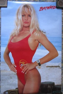 Vintage Original 1995 Sexy Girl Dorm Poster ~ BAYWATCH Pamela Anderson 23" x 35" - Picture 1 of 5