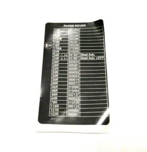 ( 1 ) GENUINE LAND ROVER LR009004 EMISSIONS LABEL Fits 2002-2009 Range Rover - Picture 1 of 2
