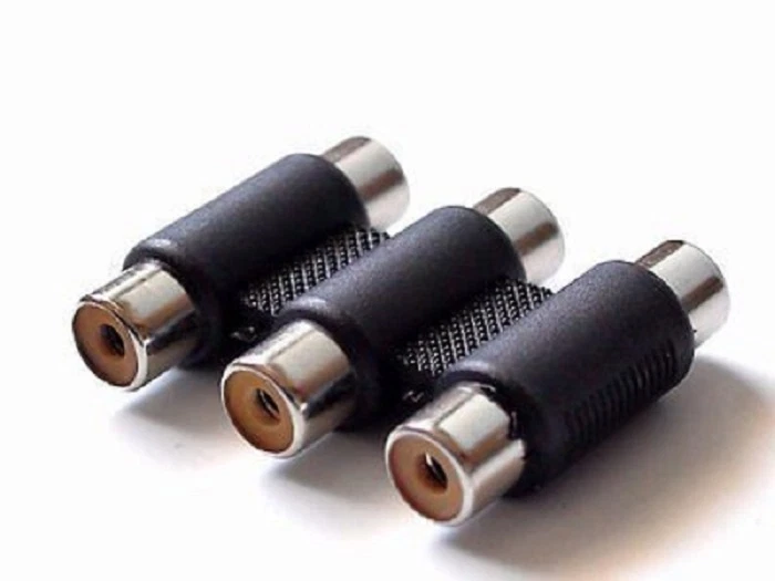 ADAPTADOR CONECTOR 3 RCA HEMBRA a 3 RCA HEMBRA TRIPLE para AUDIO VIDEO - Imagen 1 de 1