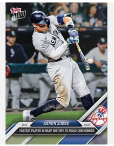 Tarjeta 555 en mano Aaron Judge Fastest To 300 HRs 2024 MLB TOPPS NOW - Imagen 1 de 2