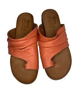 Spring Step Leather Thong Sandals Bates Coral 36 US 5.5/6 - Picture 1 of 5