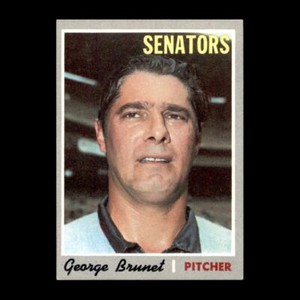 George Brunet 1970 Topps Washington Senators #328 Set Break GREAT!