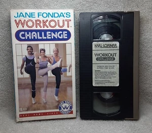 Jane Fonda's WORKOUT CHALLENGE Vintage VHS Tape LORIMAR HOME VIDEO - Imagen 1 de 2