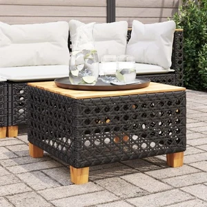 Gartentisch Couchtisch Beistelltisch Tisch Poly Rattan Akazienholz vidaXL - Bild 1 von 42