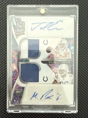 Colts Jacob Eason Michael Pittman Jr 2020 Spectra Psychedelic Dual Auto RPA /5 - Image 1 of 2